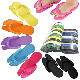 Цветни чехли за педикюр 100 броя - 50 чифта