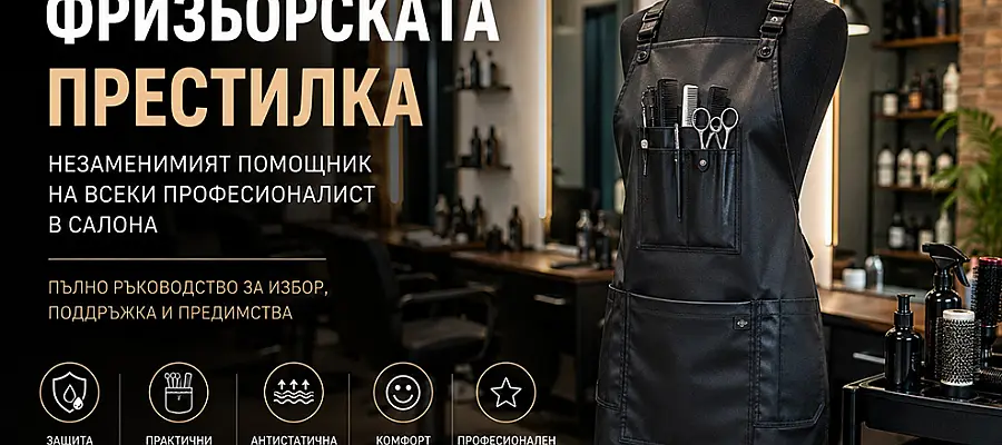 Фризьорската престилка – незаменимият помощник на всеки професионалист в салона