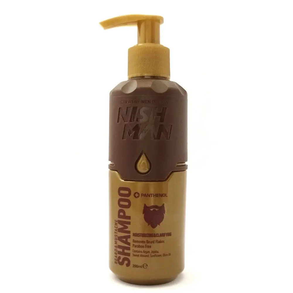 Хидратиращ и почистващ шампоан за брада и мустаци Nishman Beard & Mustache Shampoo 200 ml