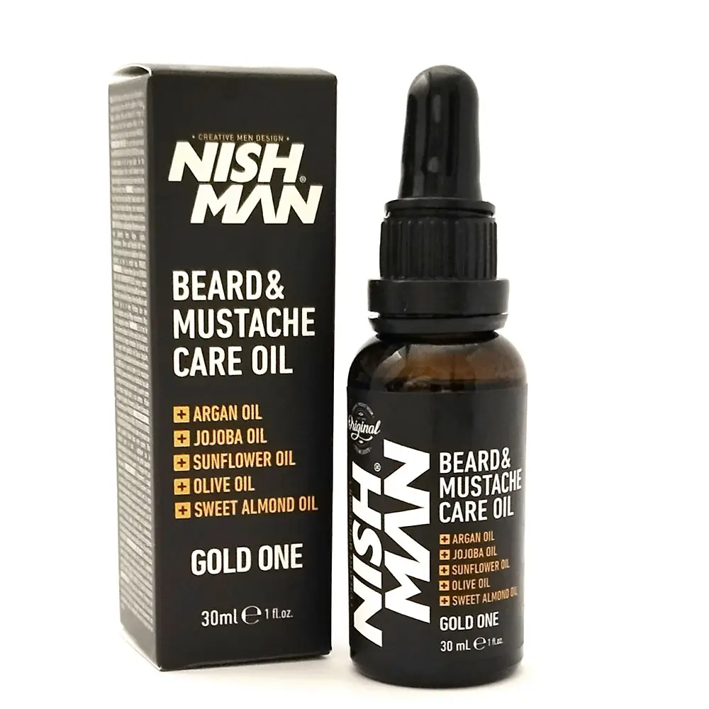 Олио за брада и мустаци NISHMAN Beard & Mustache Care Oil GOLD ONE 30ml Олио за брада и мустаци NISHMAN Beard & Mustache Care Oil GOLD ONE 30ml