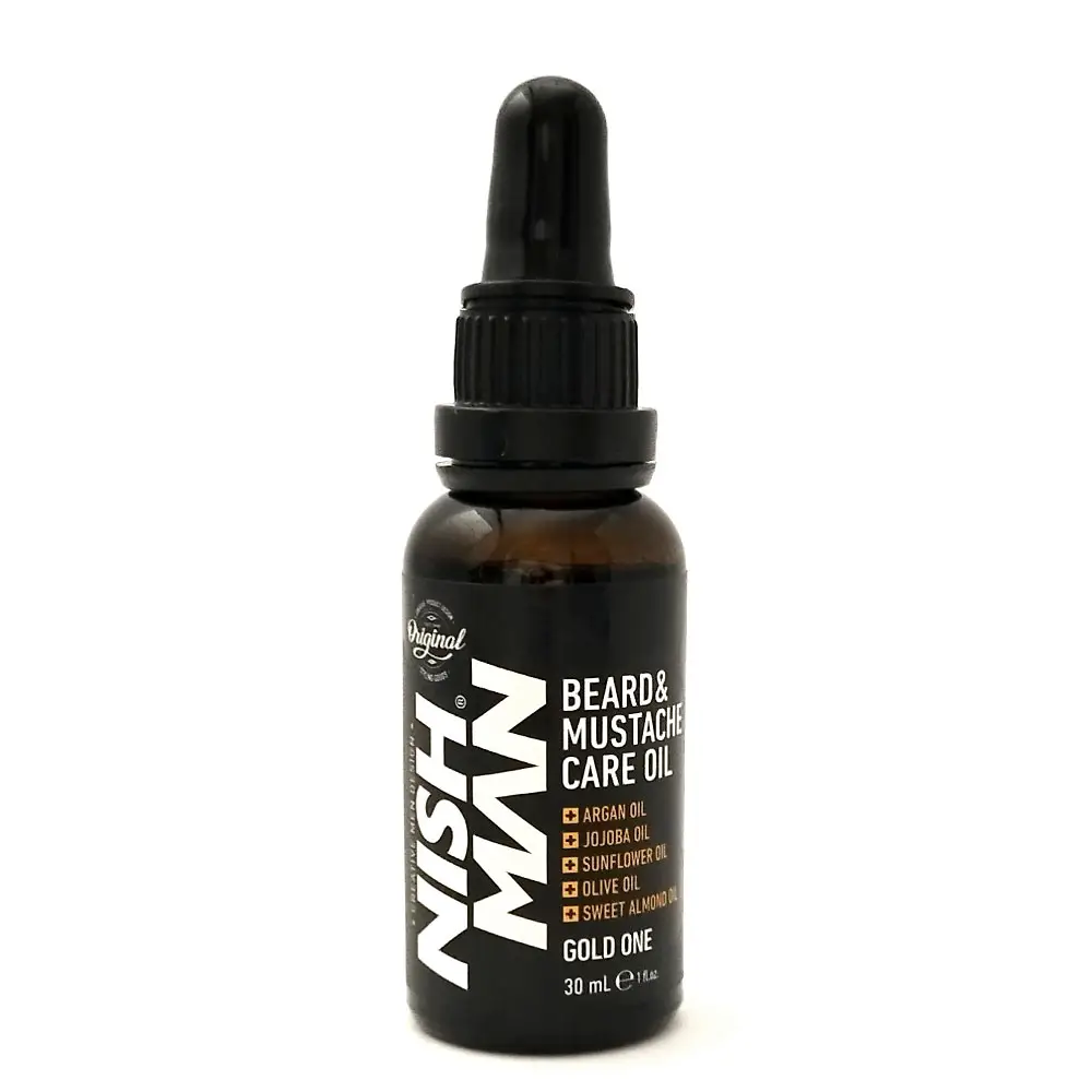 Олио за брада и мустаци NISHMAN Beard & Mustache Care Oil GOLD ONE 30ml