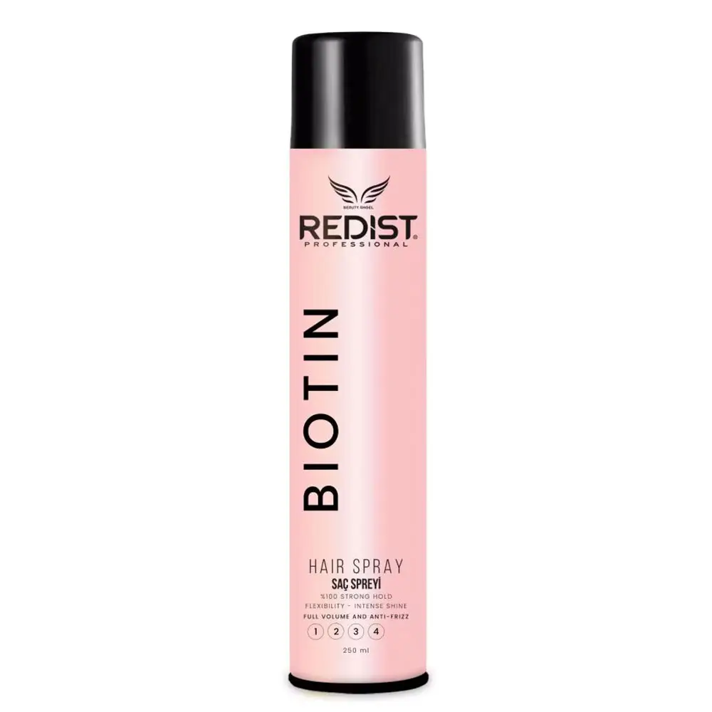 Професионален лак за коса със силна фиксация Redist Professional Biotin Hair Spray 250ml Професионален лак за коса със силна фиксация Redist Professional Biotin Hair Spray 250ml