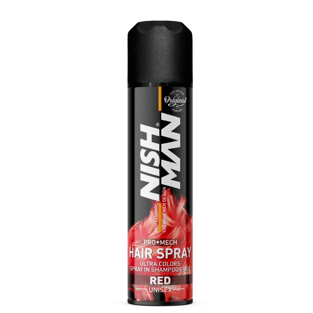 Временна спрей боя за коса 150мл NISHMAN unisex hair spray RED Временна спрей боя за коса 150мл NISHMAN unisex hair spray RED