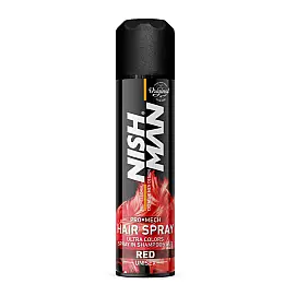 Временна спрей боя за коса 150мл NISHMAN unisex hair spray RED
