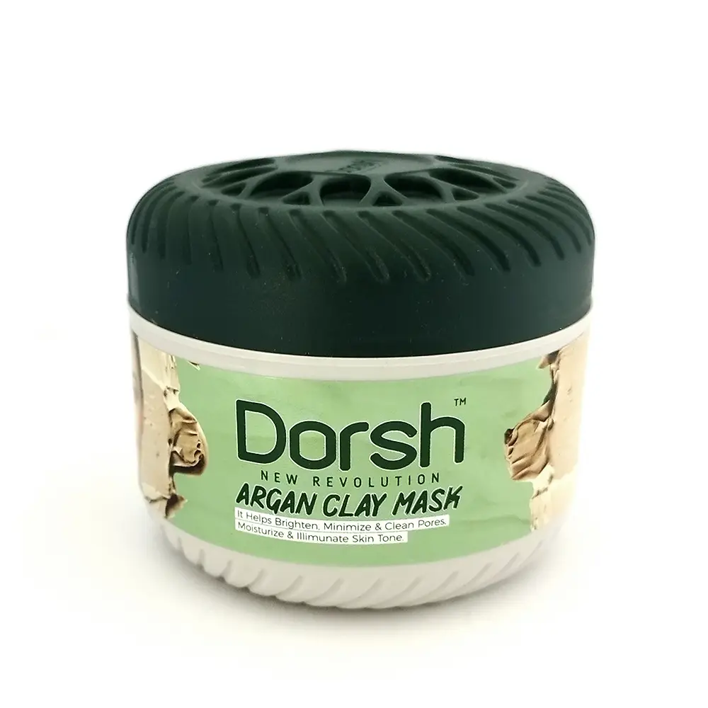Маска за лице с глина и Арган DORSH CLAY MASK – ARGAN DEEPLY CLEANSES & PURIFIES 400 G