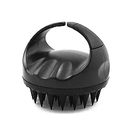 Силиконов гребен масажор 8-черен