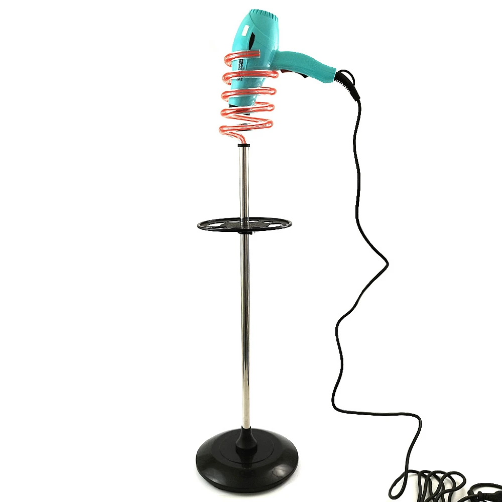 Висока поставка за сешоар с органайзер за четки PJ-9023 червена