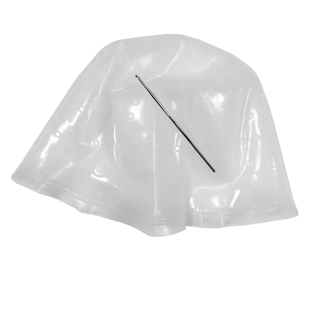 Бяла силиконова шапка за кичури