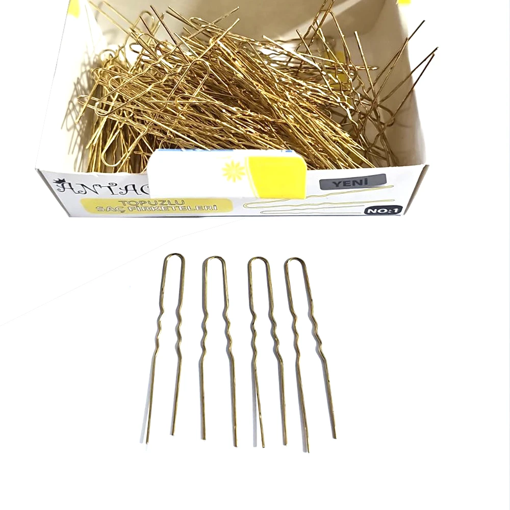 Фуркети златни без топче 5 см - златисти 150бр