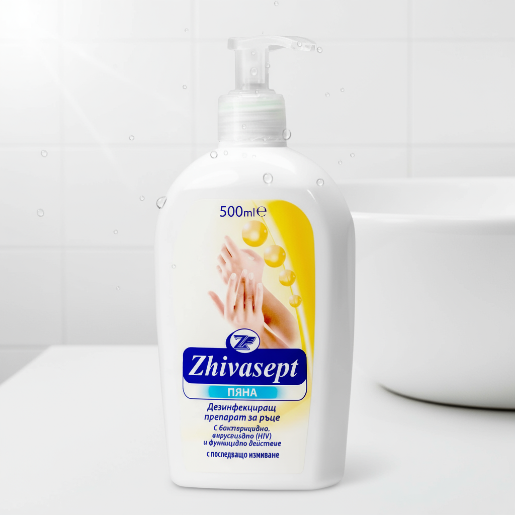 ДЕЗИНФЕКЦИРАЩ ПРЕПАРАТ ЗА РЪЦЕ ZHIVAHEX - Пяна ZaSalona 8.90 лв. (€ 4.55)