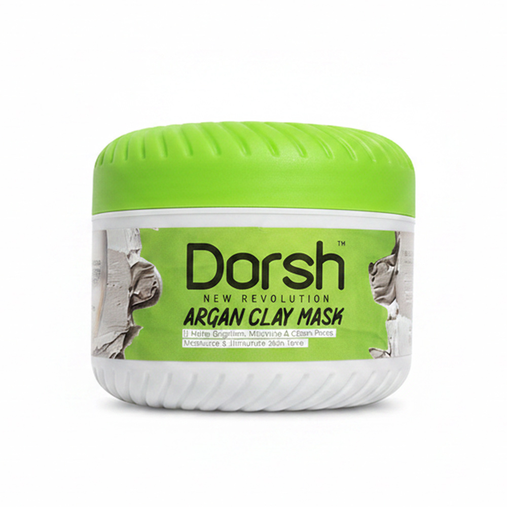 Маска за лице с глина и Арган DORSH CLAY MASK – ARGAN DEEPLY CLEANSES & PURIFIES 400 G DORSH € 5.70 (11.15 лв.)