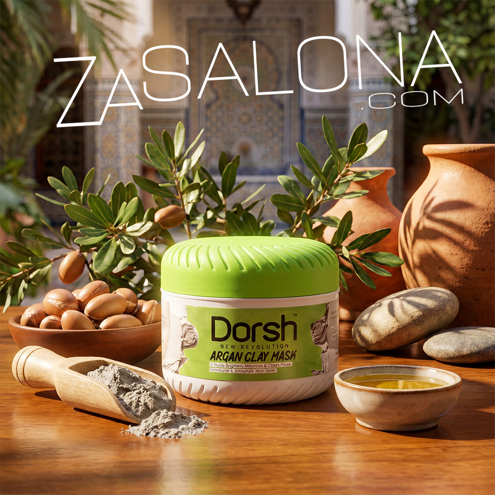 Маска за лице с глина и Арган DORSH CLAY MASK – ARGAN DEEPLY CLEANSES & PURIFIES 400 G DORSH € 5.70 (11.15 лв.)