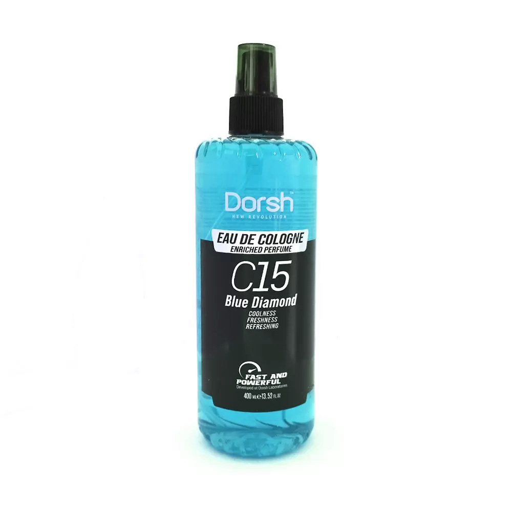 Одеколон DORSH - C15 -  DORSH EXCLUSIVE BARBER COLOGNE - Blue Diamond 400 ML DORSH 11.20 лв. (€ 5.72)
