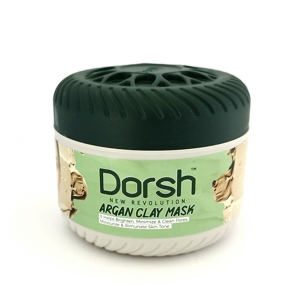 Маска за лице с глина и Арган DORSH CLAY MASK – ARGAN DEEPLY CLEANSES & PURIFIES 400 G DORSH 10.50 лв. (€ 5.37)