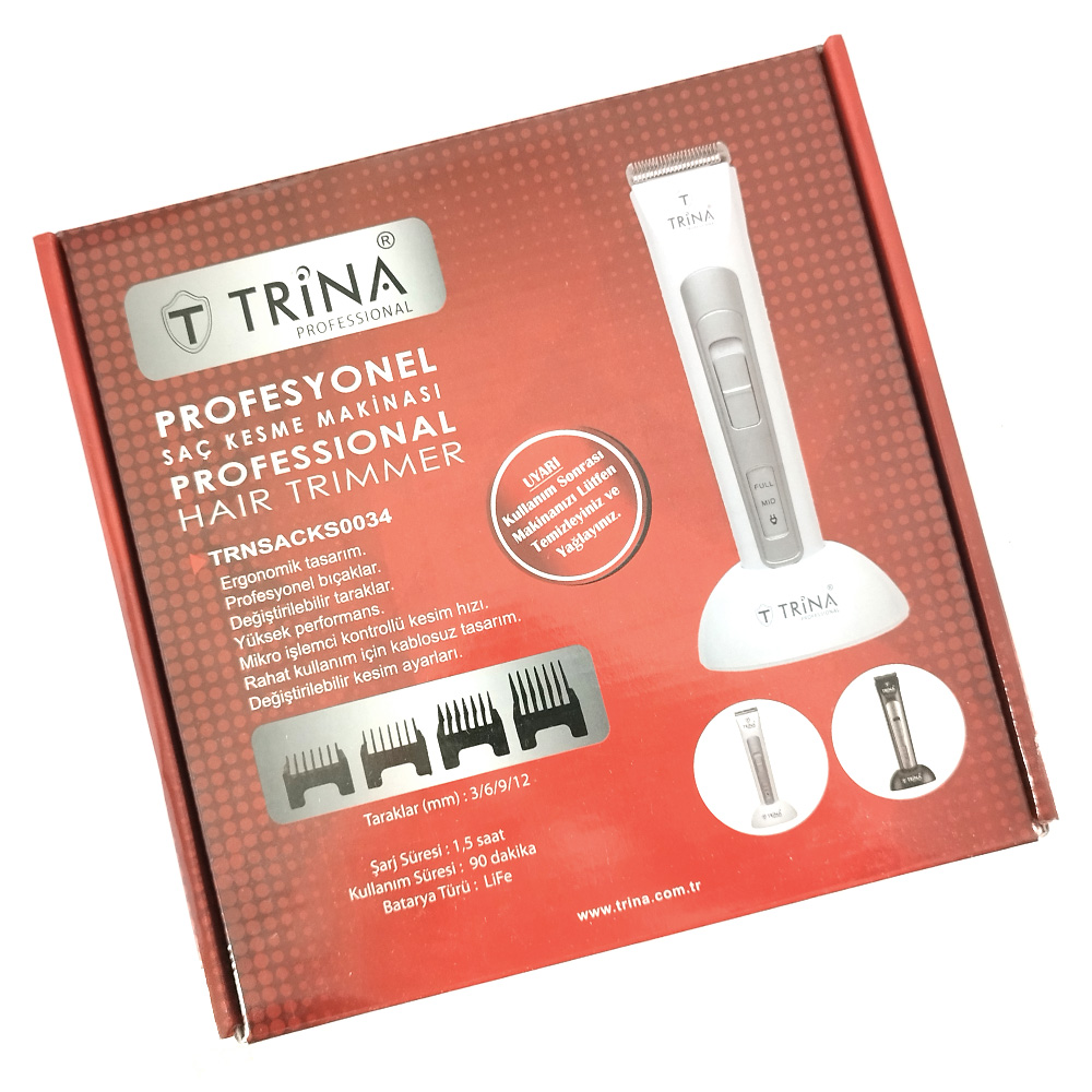 Професионален Тример TRINA S0034 с приставки TRINA 62.00 лв. (€ 31.68)
