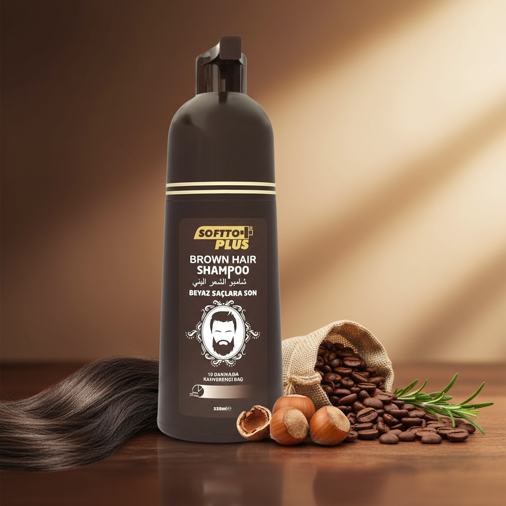 Мъжки боядисващ шампоан за кестенява коса Softto Plus Brown Hair Shampoo 350ml ZaSalona € 23.01 (45.00 лв.)