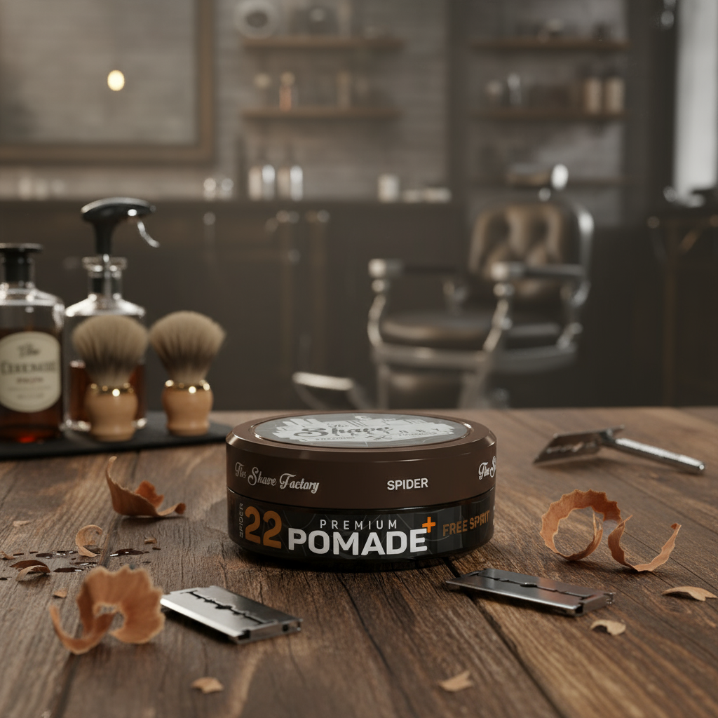 The SHAVE FACTORY premium POMADE 22 /SPIDER - 150ml The Shave Factory 12.80 лв. (€ 6.54) The SHAVE FACTORY premium POMADE 22 /SPIDER - 150ml The Shave Factory 12.80 лв. (€ 6.54)