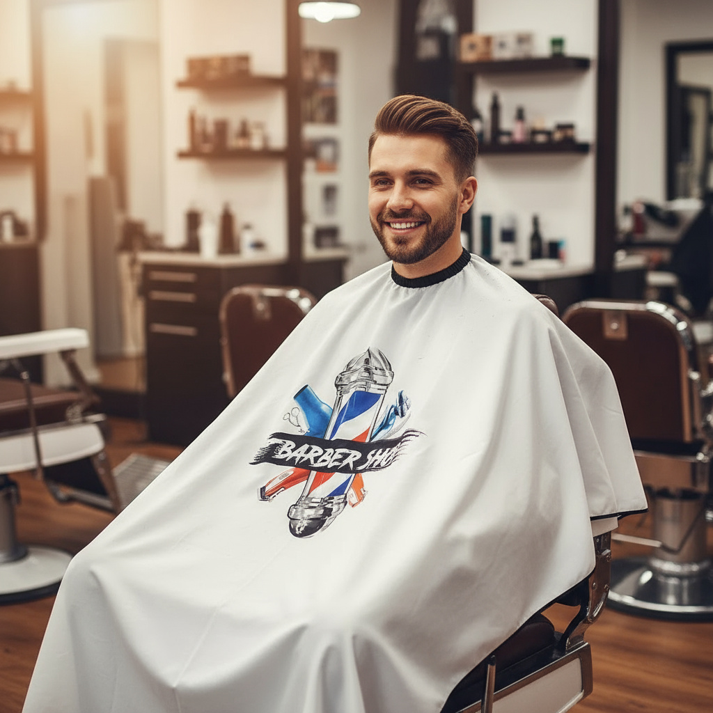 Фризьорска пелерина за подстригване BARBER SHOP ZaSalona 29.70 лв. (€ 15.18)