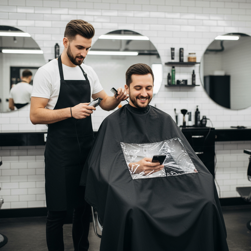 Премиум пелерина за подстригване с отвор ZaSalona 27.94 лв. (€ 14.28)