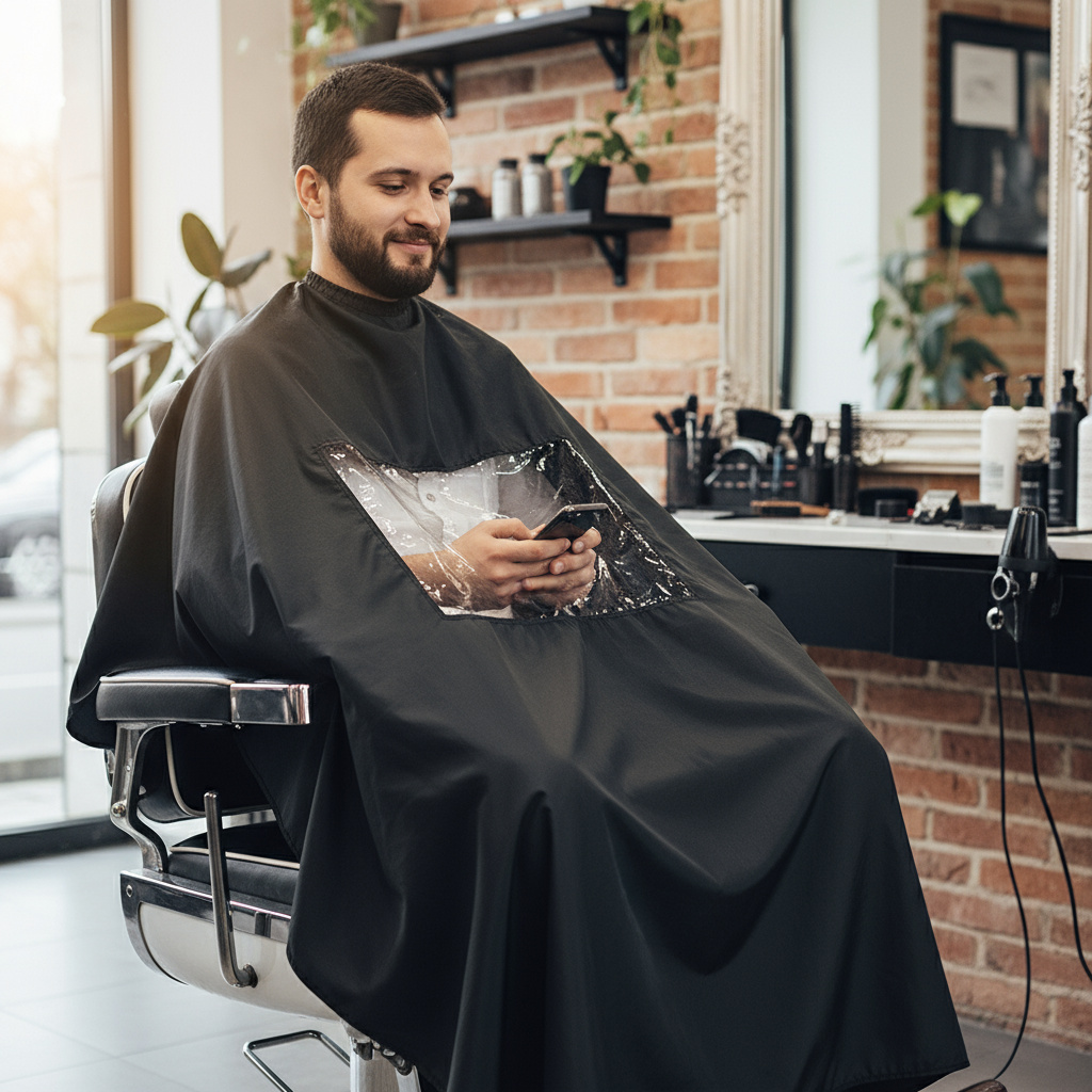 Премиум пелерина за подстригване с отвор ZaSalona 27.94 лв. (€ 14.28)