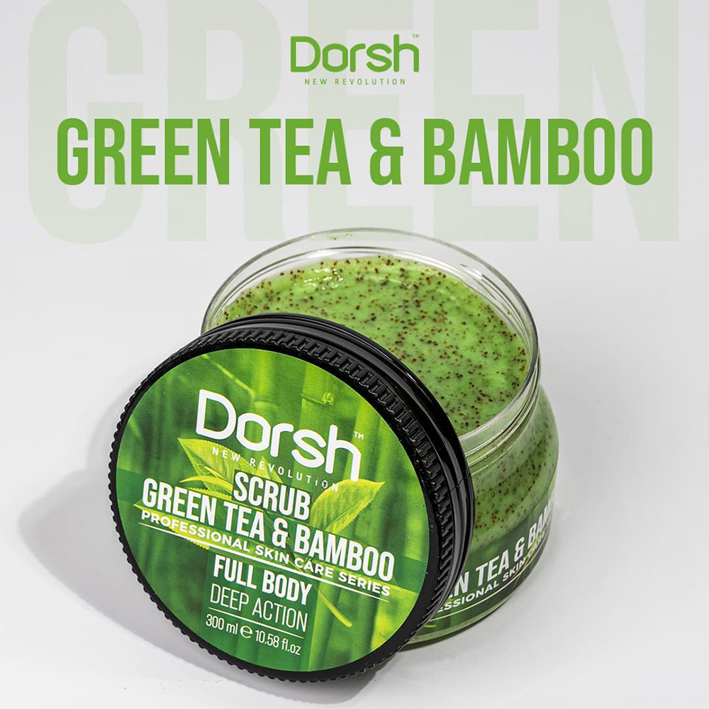 Пилинг Dorsh Green Tea & Bamboo Scrub 300ml DORSH 11.20 лв. (€ 5.72)