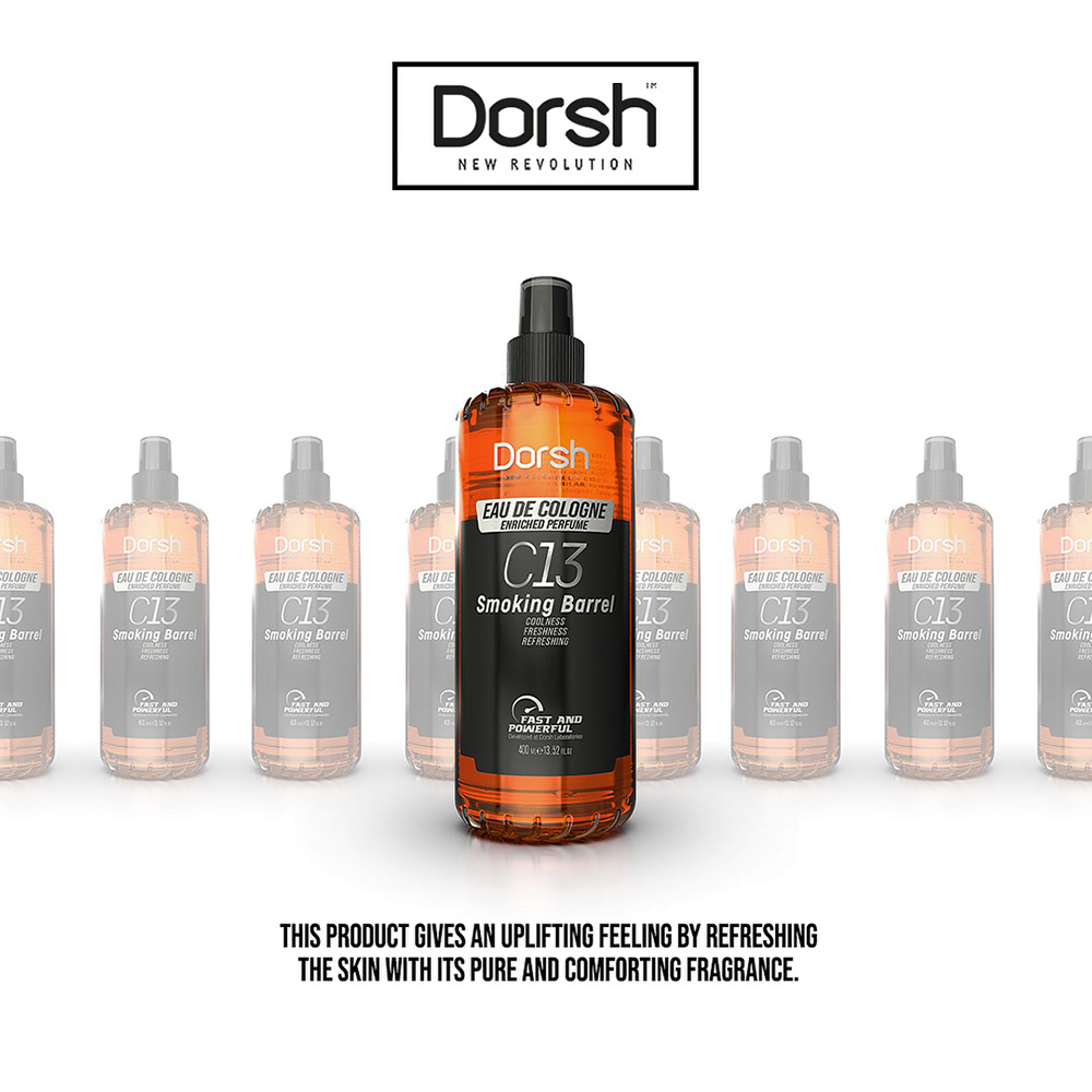 Одеколон DORSH - C13 - EXCLUSIVE BARBER COLOGNE – SMOOKING BARREL 400 ML DORSH 11.20 лв. (€ 5.72)