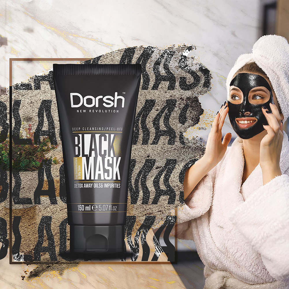 Почистваща черна маска за лице Dorsh Black Mask 150мл DORSH 11.00 лв. (€ 5.62)