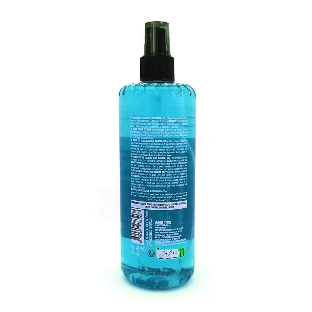 Одеколон DORSH - C15 -  DORSH EXCLUSIVE BARBER COLOGNE - Blue Diamond 400 ML DORSH 11.20 лв. (€ 5.72)